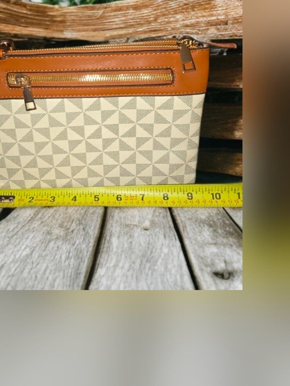 🚌 ✏️ 🍎Geometric Patterned Backpack & Crossbody Wristley - Picture 15 of 16